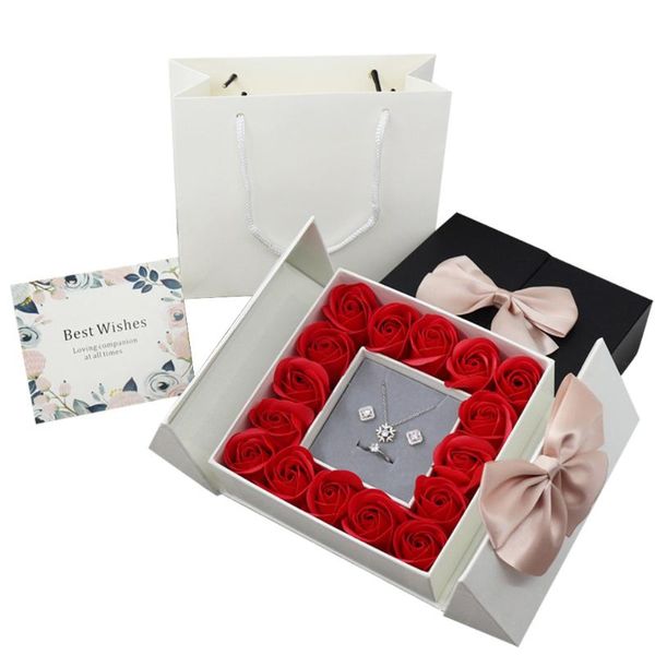 

16 roses gift box jewelry box artificial flowers soap flowers gift party valentines wedding girl gifts