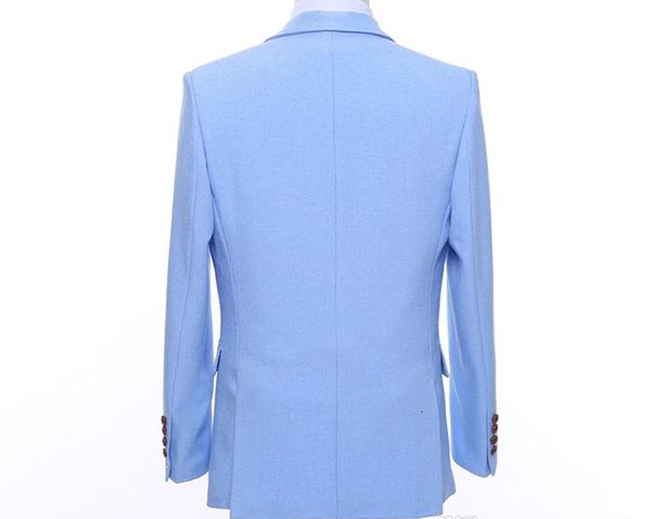 

men's suits & blazers the latest custom three-piece of men's blue skies suits for the slim fit tuxedo wedding jacket 34vt, White;black