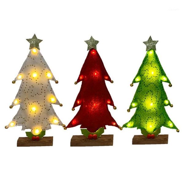 

christmas decorations mini tree 32cm deskornaments with led lamp glowing home decoration