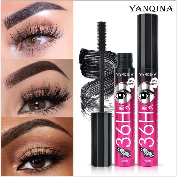 

12pcs yanqina 36h waterproof curl mascara lengthening thick better than love