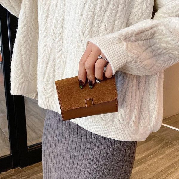 

wallets 2021 summer ladies wallet retro short fashion korean small women's, Red;black