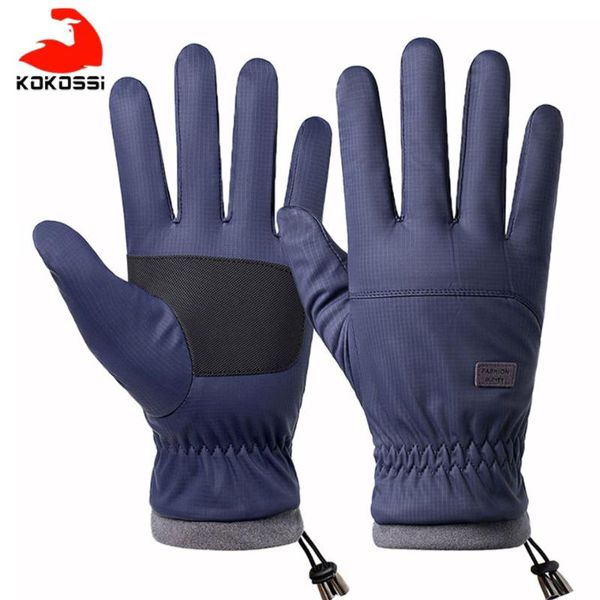 

ski gloves kokossi waterproof keep warm winter plus velvet thickening men snow fingers touch screen equipment