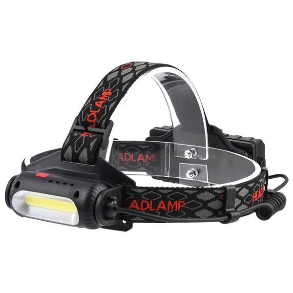 

360 rotating t6+cob headlamp high power 18650 head white red green lights 10 modes usb rechargeable lamps