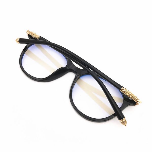 

design sunglasses new fashion plate men's and women's trend optical flat vision eyeglass frame, White;black