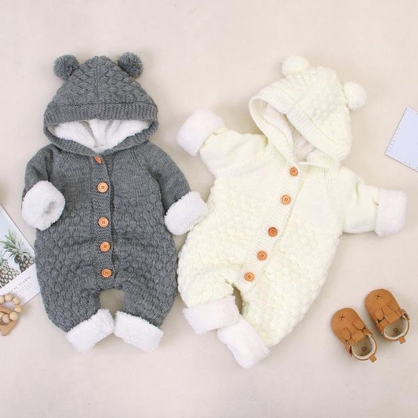 

jumpsuits baby rompers knitted born boy autum long sleeve toddler girl sweaters clothes children overalls winter, Blue