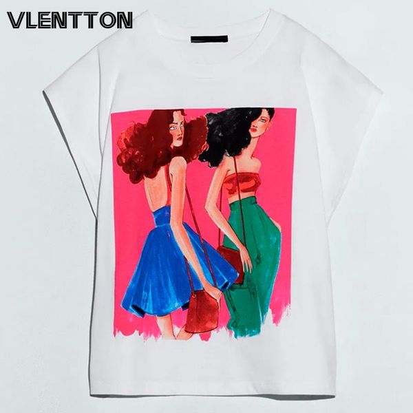 

men's t-shirts 2021 summer women girls painting print oversized cotton o neck tees ladies casual tee shirt street wear top, White;black