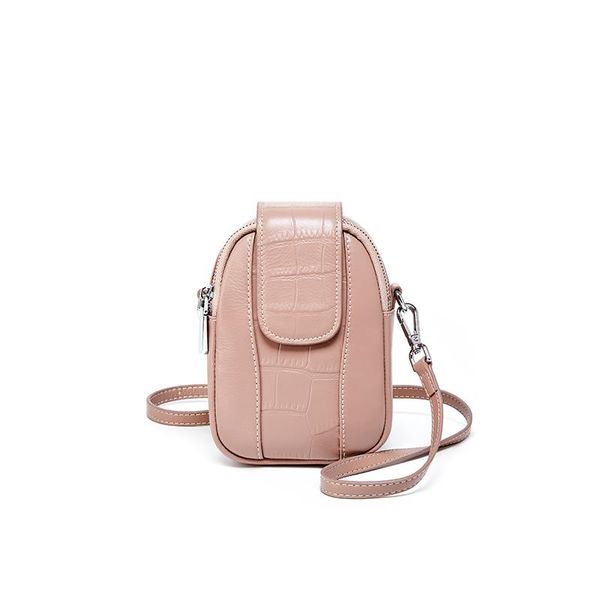 

2020 fashionable leather bag ladies tide design mobile phone bag girl personality classic wild one-shoulder age-reducing diagonal bag 1503