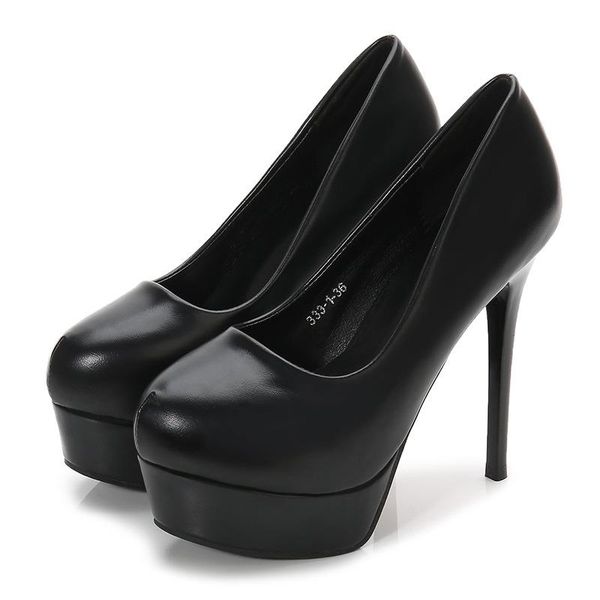 

dress shoes 2021 ultra high heel platform fine with business professional casual heels womens wedding, Black