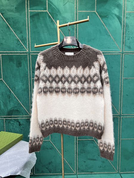 

new mohair knitted sweater in early spring, White;black