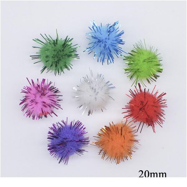 

50pcs/lot 20/25mm colorful golden thread ball for diy headwear bow accessories handmade christmas party clothes hat d qylspk, Black