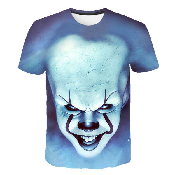 

xinyou clown crazy excitement clothing 3d printed cartoon mens t-shirt joker short boy childrens clothes fashion summer 2021, Black