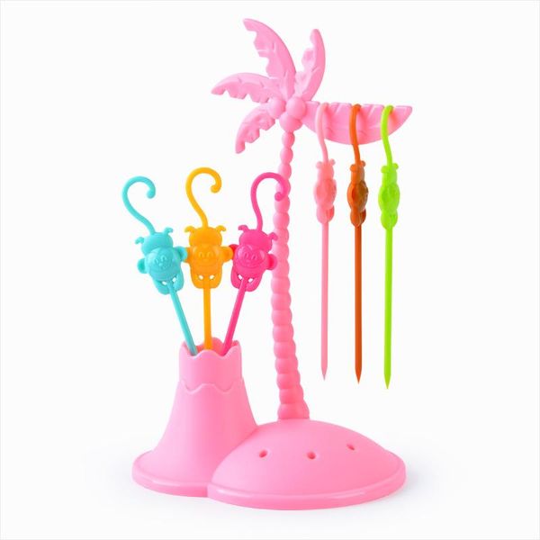 

forks creative department rb251 coco monkey fruit fork plastic multi-functional