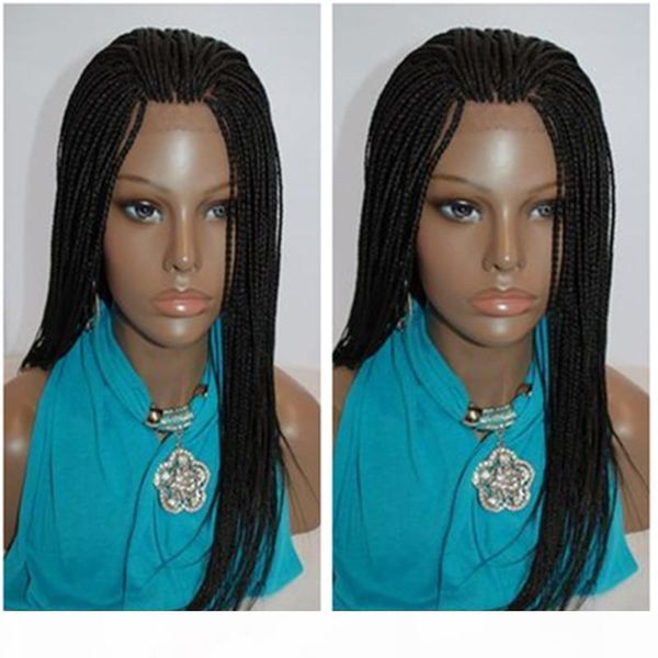 

full braided lace front wigs wholesale twist havana braid wigs glueless heat resistant synthetic lace front wig for black women