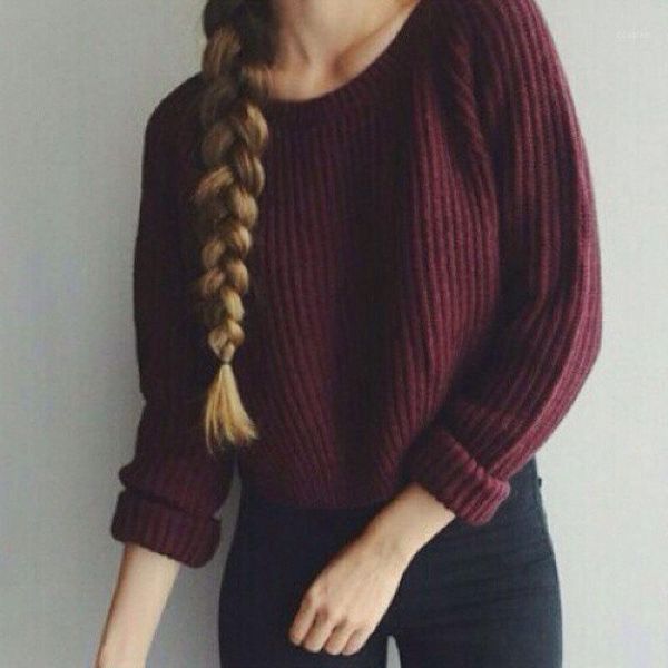 

autumn winter women sweaters and pullovers korean style long sleeve casual crop sweater slim solid knitted jumpers mujer women's, White;black
