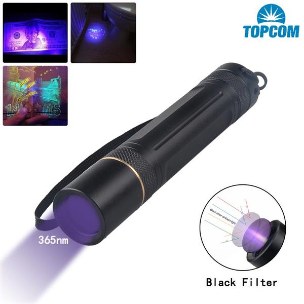 

om portable 365nm led uv 3w or 5w led ultraviolet light with black filter lens for pet urine stains detector