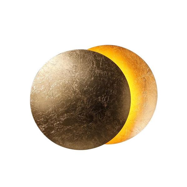 

r eclipse wall lamp home l art decor lighting fixture round gold/black foyer bedroom aisle rotatable metal wall sconce