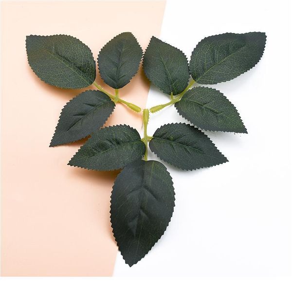 

10pcs silk rose leaves diy gifts box home decor accessories wedding decorative flowers christmas wreaths leaf artificia qylond