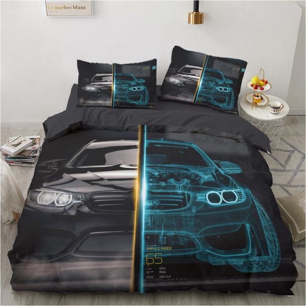 

bedding sets racing car printed duvet cover with pillow set single double twin full  king home textiles luxury bed