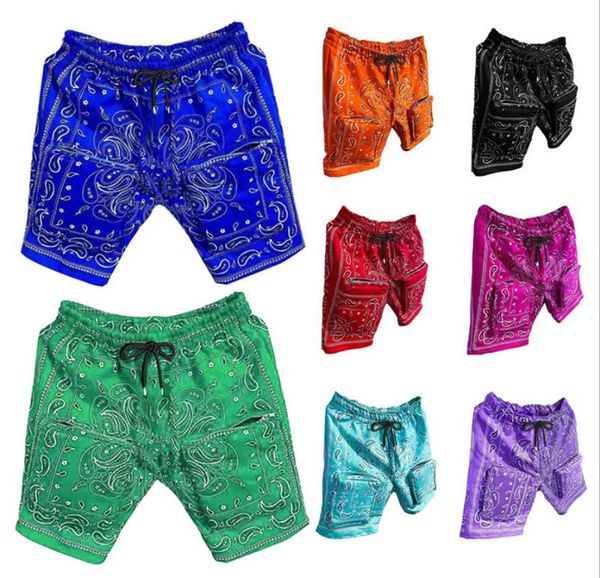 

men's shorts 2021 summer in europe and the 3 d printing cashew character flower hip-hop tooling men high street recreational, White;black