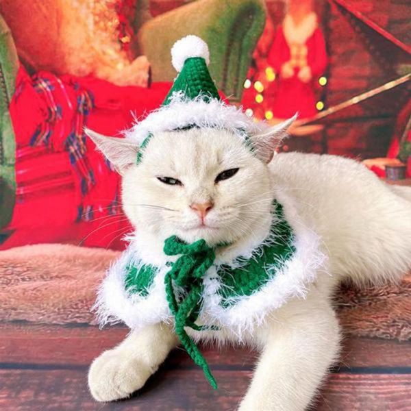 

cat collars & leads decor xmas christmas cats dogs shawl pet cap hat cosplay scarf