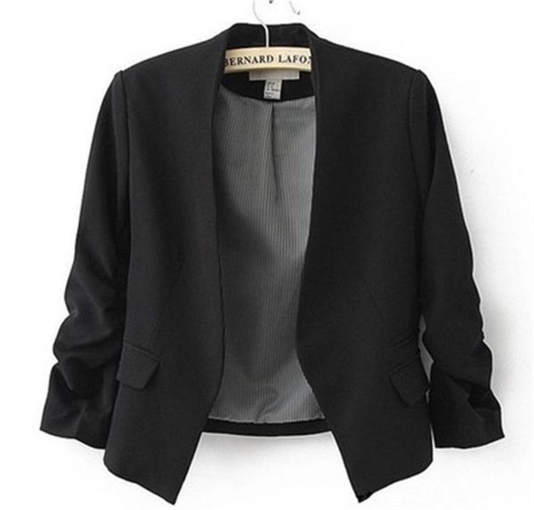 

women's suits & blazers ladies short women 2021 spring autumn jacket blazer femme office slim fit coats business, White;black