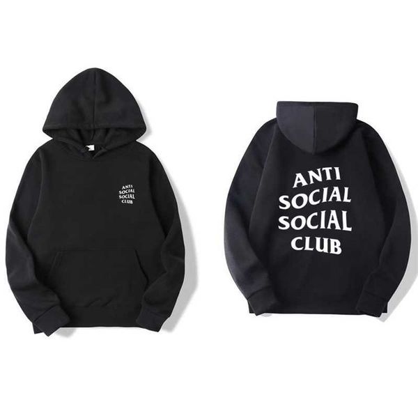 

chao brand anti social club men's assc hoodie, Black