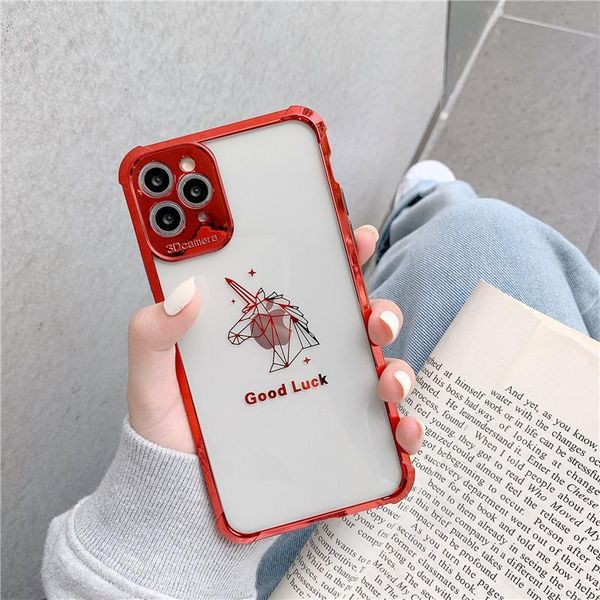 

unicorn plating phone case for iphone 11 case 7 8 7plus 8p xs xr xsmax for iphone 11pro shockproof soft tpu silicone clear cover