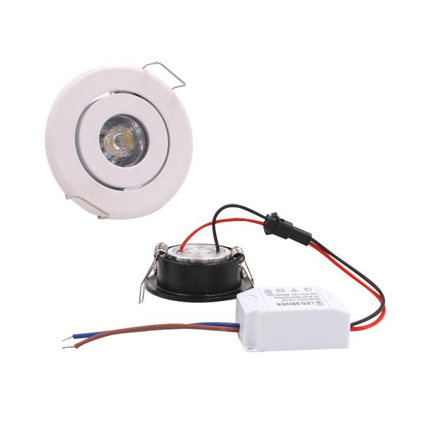 

mini led spot downlights 1w 3w led recessed spot dimmable round white silver black for home cabinet showbox
