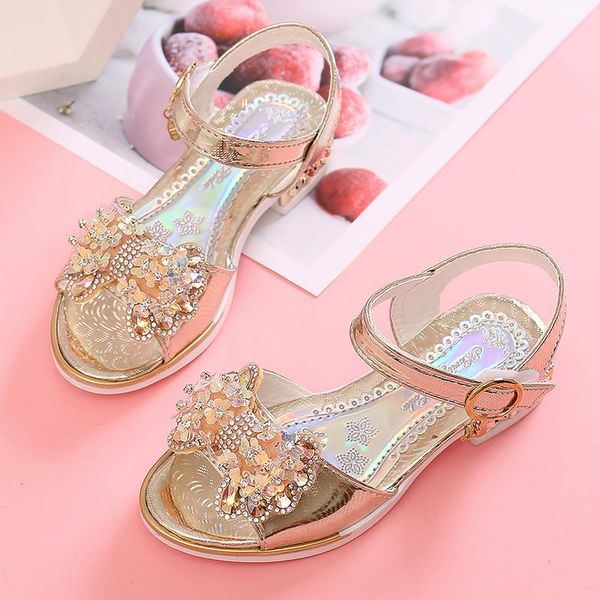 

spring children casual shoes cute girls princess sneakers comfortable dance sandals bling bow-knot girls dress wedding sneakers, Black