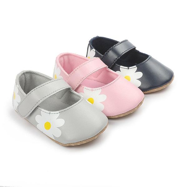 

first walkers cute flower shallow princess shoes soft sole infant girls baby crib toddler booties