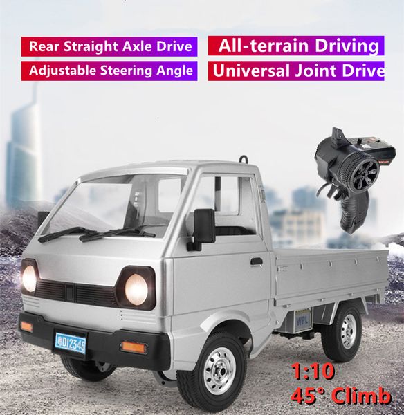 

rear straight axle drive rc truck 110 45 degree climbing all-terrain driving adjustable steering china classic rc pick-up truck