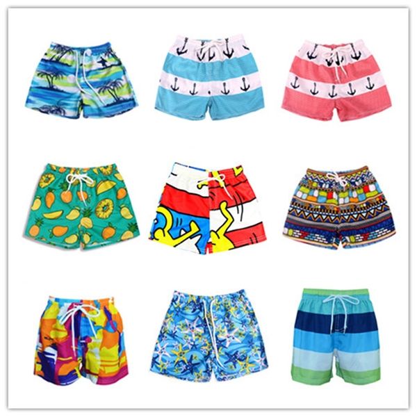 Quick-secagem meninos shorts desenho animado adolescente praia shorts casuais crianças calças natação crianças calças meninos calções de algodão 210308