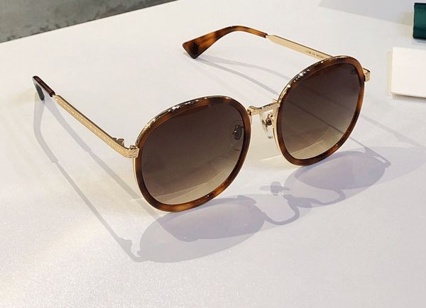 

oval square sunglasses gold havana/brown gradient gafas de sol pilot sunglasses outdoor glasses with box, White;black