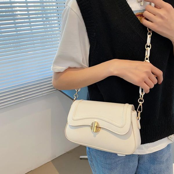 

evening bags women small chain messenger pure color leather shoulder female simple flap crossbody classic black handbags 2021