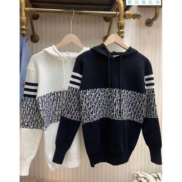 

womens designer knits tees long sleeves with letter pattern women knit sweaters hoodies fashion autumn tee casual sweater 2 colors, White