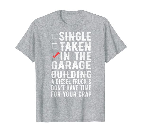 

single taken in building diesel truck, project truck shirt, White;black