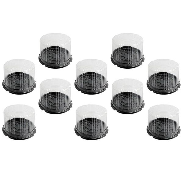 

gift wrap 10pcs simple boxes for cake package containers with lid (black)