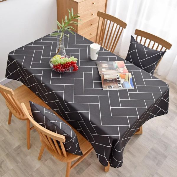 

white square tablecloth living room dining table decorative tablecloth waterproof resistant