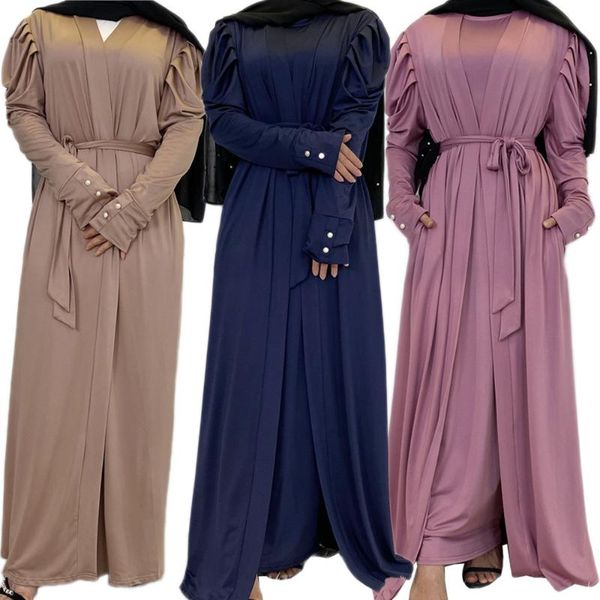 

ethnic clothing dubai muslim women hijab dress open abaya cardigan kimono kaftan turkey robe eid ramadan islam jilbab arab middle east, Red