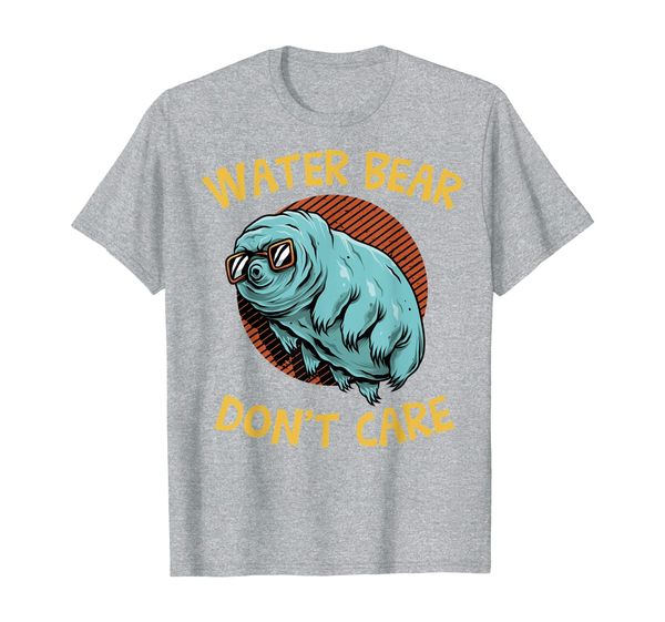 

water bear don't care tardigrade microbiology science funny t-shirt, White;black
