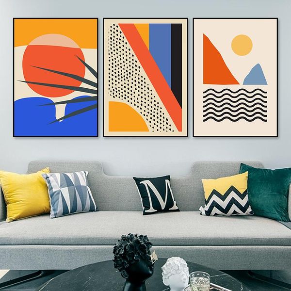 

paintings geometric wall art abstract scene scandinavian interior canvas prints poster for living room home decoration pictures