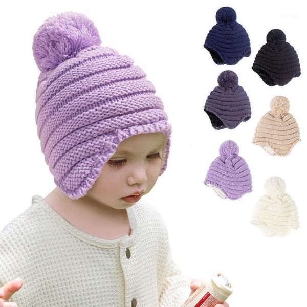 

caps & hats fashion autumn winter children hat set child's warm suit knitted beanies1, Yellow