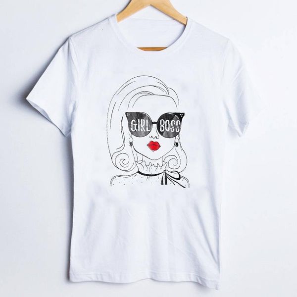 

tees for women print cartoon girl printing floral fashion 90s ladies clothes lady clothing female t shirt womens t-shirt, White