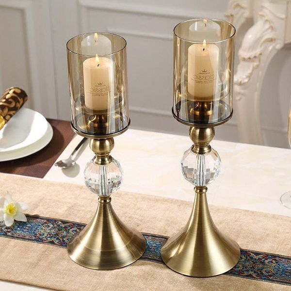 

candle holders holder romantic crystals candlestick luxury stand home table decoration