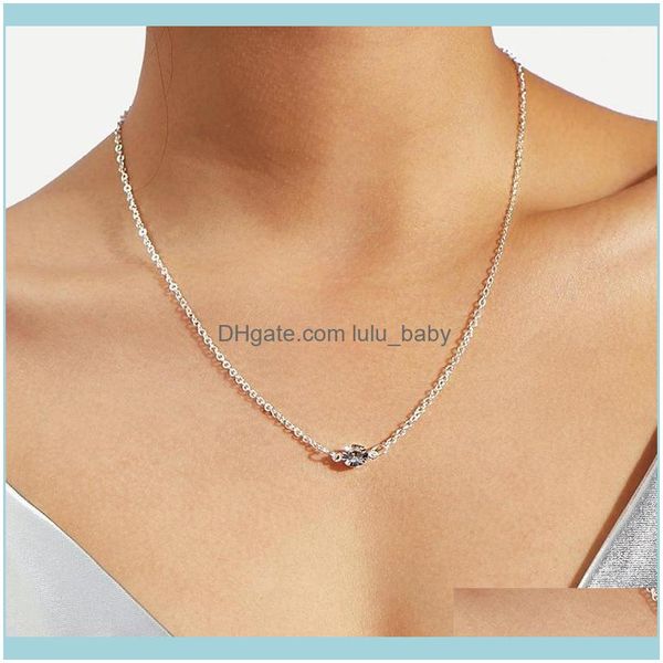 

chains necklaces & pendants jewelrychains necklace chain pendant jewelry decoration vintage gift for women lady wedding a661 drop delivery 2, Silver