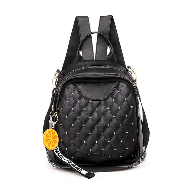 

fashion small womens leather backpacks fashionable plaid diamonds back pack female trendy soft pu bagpack 2020 new