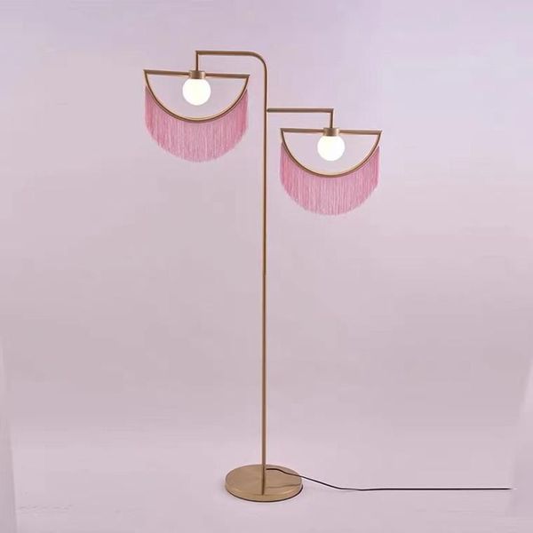 

floor lamps wink lamp creative tassel plated gold standing living room home deco bedroom decoration glass ball
