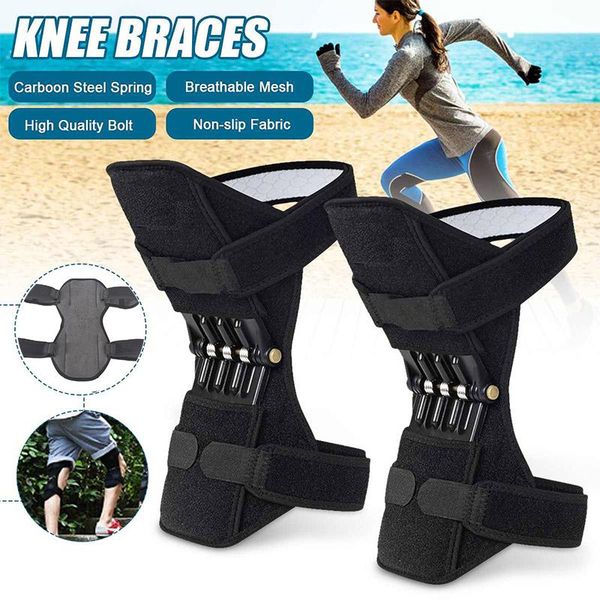 

elbow & knee pads alloy support black durable, Black;gray
