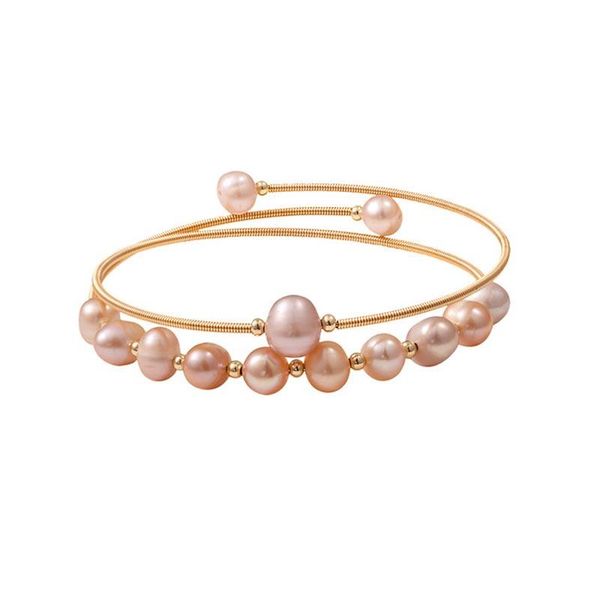 

bangle 2021 design fashion elegant multi-layer gold plated bangles with pearl ins trendy cuff bracelets for women birthday gift, Black