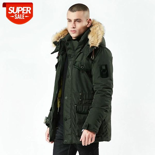 

Autumn Winter Fur collar Parka Men Casual Slim Fit Hood Winter Jackets Coat Men Cotton Windbreak Outwear Plus Size 3XL #iU7y, Black;brown